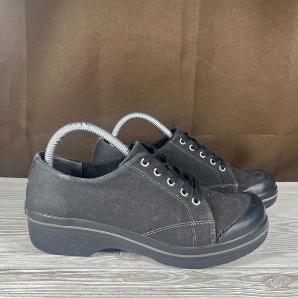 Dansko Black Canvas Clogs Sanibel Veda Vegan Shoes EU40 Womens 9.5 - Picture 1 of 9